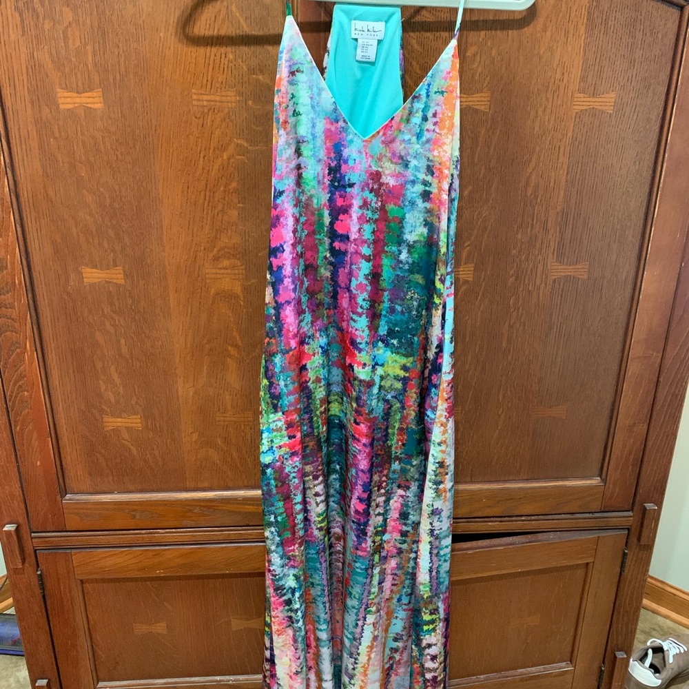 Colorful Satin Maxi dress